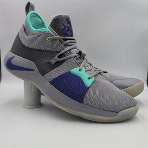 Nike PG2 Pure Platinum Men's Size 15 Grey Aurora Green Paul George AJ2039-002 PG